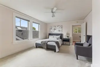 The second bedroom on the second floor is also spacious and ready for your styling!