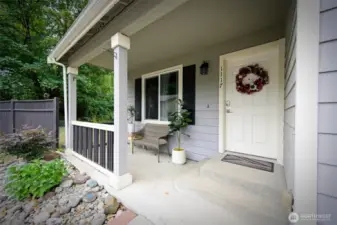 Beautiful and inviting front porch.
