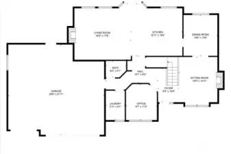 Main level floor plan