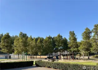 The Silver Creek development has a large playground, tennis court, pickleball court, basketball, baseball field, and walking trails.