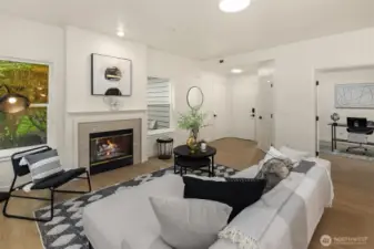 Private office just off living area, with double doors giving privacy when needed. Would make a great guest room too.
