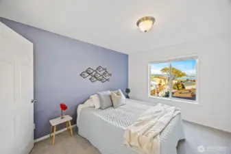 Captivating views of Skagit Bay and Mt. Baker from your primary suite—peaceful, light-filled, and inspiring.