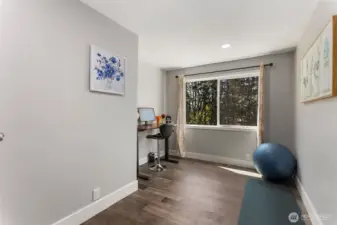 Dedicated office space ideal for remote work or study.