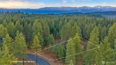 Aerial view of property