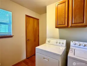 Laundry Room w/Entrance to Garage