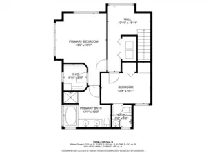 Upper level floor plan