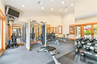It also boasts a fabulous fitness room.