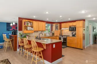 Gorgeous kitchen with a ton of storage, and kitchen has walk in pantry.