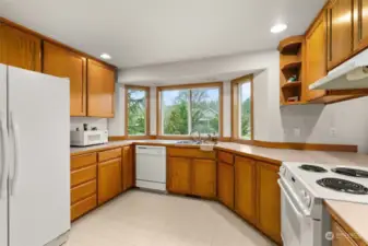 Kitchen Overlooks Backyard