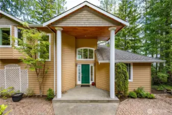 Grand entrance to your haven on the lake