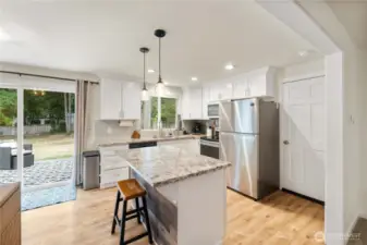 The stainless refrigerator with ice is included along with a washer & dryer & all standard appliances
