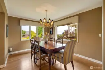 Formal dining room adjacent to kitchen.