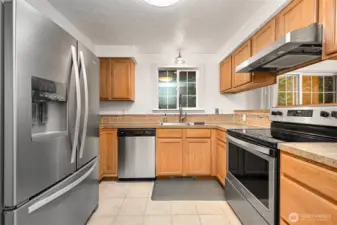 Kitchen with stainless appliances