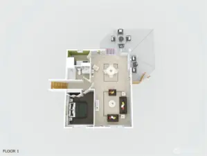3D floorplan lower level
