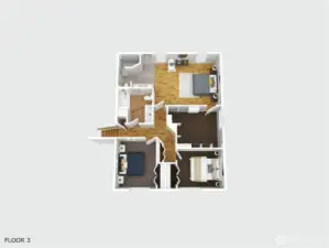 3D floorplan upper level