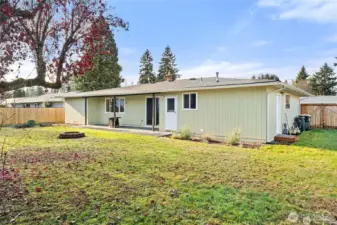 Covered patio off dining area
