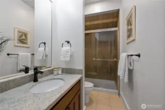 The main floor also has a 3/4 bath!