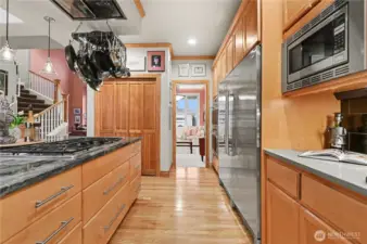 Another view of this stunning kitchen showcasing it's central location within the home.