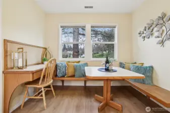 Kitchen dinette with lovely view
