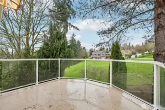 Newer Deck with glass rails