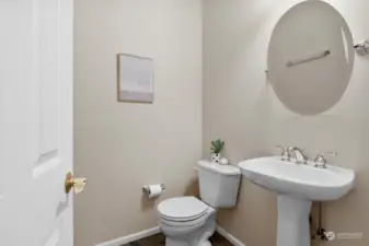 Half bathroom on entry-level.