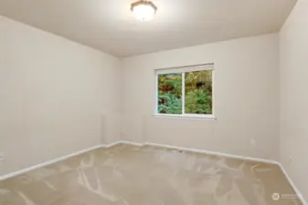 Second large bedroom on garage-entry level.