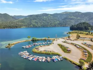 Sudden Valley marina along Lake Whatcom.