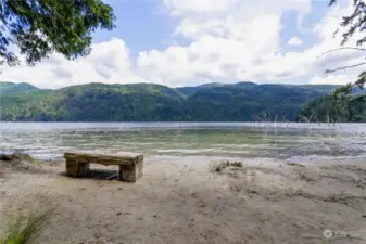 PM beach along Lake Whatcom.