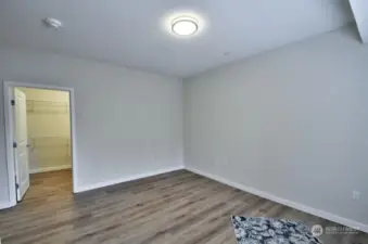 Primary bedroom has huge walk-in closet