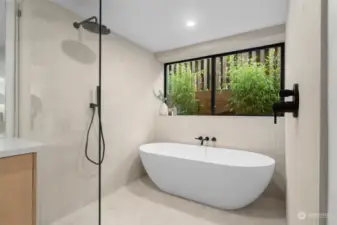 Primary oversized soaking tub