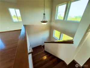 Well lit stairway