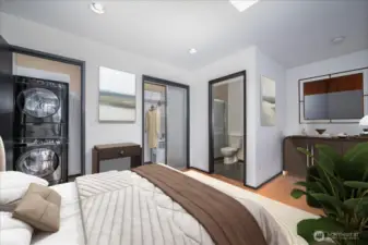 Primary suite / door to 3/4 Bath