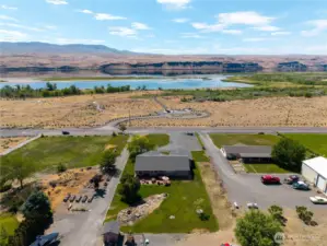 Aerial view facing Columbia River.