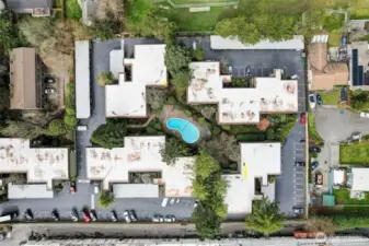 Overhead view of Richmond Village.