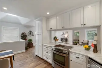 Open and roomy kitchen space.