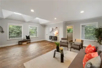 Lots of windows & skylight for natural light.