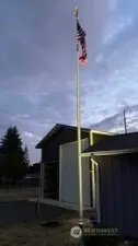 Stainless Steel Flagpole stays. #1250 Northcliff Rd, Shelton, WA 98584