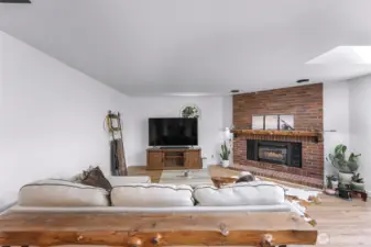 Lots of natural light with the skylights and large slider.