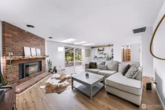 New floors throughout help the home flow easily from space to space.