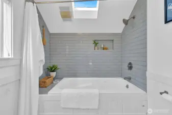 Separate area for bathing.