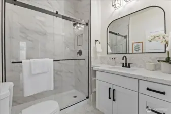 Main Floor Full Bath with Walk-in Shower