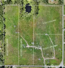This Listing is for the +/- 10-acre parcel with ID R13311-298-4950 in the lower right corner, at the corner of Monkey Hill Road and W Henni Road.