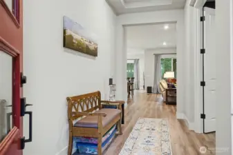 A bright, open entry welcomes you home with plenty of space to greet guests and set the tone for what’s ahead. Clean lines and natural light make this foyer both functional and effortlessly inviting.