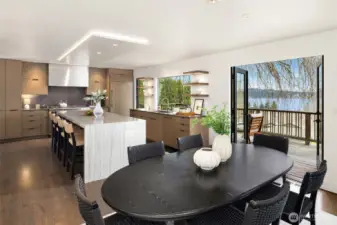 Dining Area with French Doors to Deck