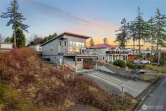 slightly up so you wont flood