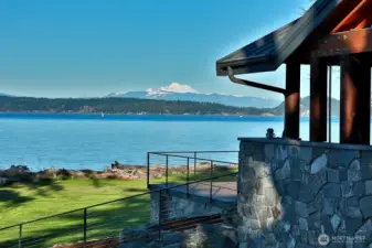 Mt. Baker rises in the distance like a living postcard.