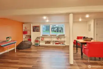 A spacious lower level designed for gathering and fun.