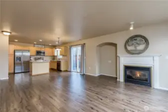 Open concept floor plan