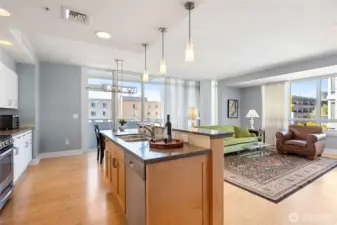 Kitchen opens to Great Room