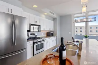 Kitchen has Quartz countertops